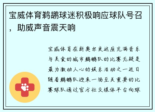 宝威体育鹈鹕球迷积极响应球队号召，助威声音震天响